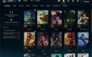 Conta Ouro 4 com 25 Champs e 10 Skins + 2 Fragmentos
