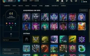 Conta Ouro 4 com 25 Champs e 10 Skins + 2 Fragmentos