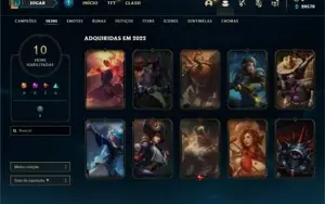 Conta Ouro 4 com 25 Champs e 10 Skins + 2 Fragmentos