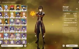 Genshin Impact - Ar56 , 11 Personagens T5 E 3 Armas T5 + Bis