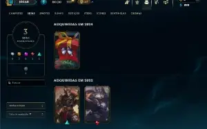 Diamante 4 com 35 Champs e 3 Skins