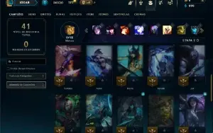 Diamante 4 com 35 Champs e 3 Skins
