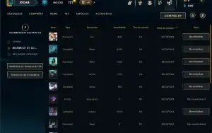 Diamante 4 com 35 Champs e 3 Skins