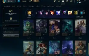 Diamante 4 com 35 Champs e 3 Skins