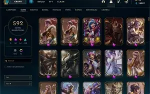 Vendo conta League Of Legends lvl 668 592 skins