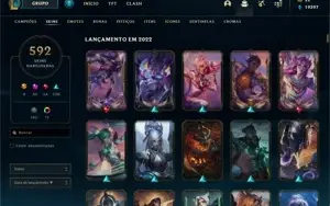 Vendo conta League Of Legends lvl 668 592 skins