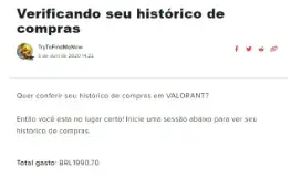 Conta Valorant +1k900 gastos