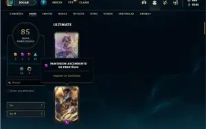 Conta ouro 4 com 96 Champs e 85 Skins + 1 Prestigio