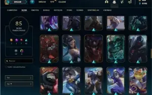 Conta ouro 4 com 96 Champs e 85 Skins + 1 Prestigio