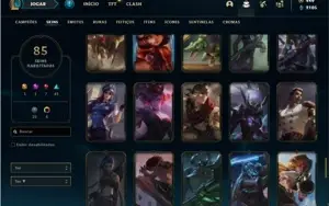 Conta ouro 4 com 96 Champs e 85 Skins + 1 Prestigio