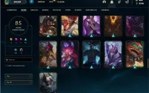 Conta ouro 4 com 96 Champs e 85 Skins + 1 Prestigio