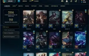 Conta ouro 4 com 96 Champs e 85 Skins + 1 Prestigio