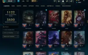 Mestre com TODOS os Champs e 327 Skins ( Nivel 754 )