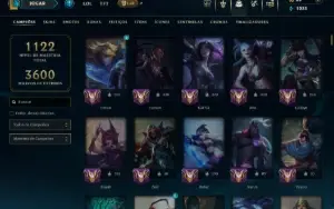 Mestre com TODOS os Champs e 327 Skins ( Nivel 754 )