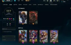 Mestre com TODOS os Champs e 327 Skins ( Nivel 754 )