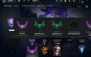 Mestre com TODOS os Champs e 327 Skins ( Nivel 754 )