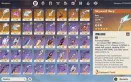 Genshin Impact AR60 Yae Miko Itto C1 Zhongli e outros 5*