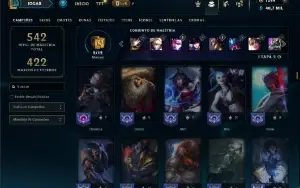 Diamante 4 com TODOS os champs e 323 Skins + 6 Prestigios