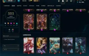 Diamante 4 com TODOS os champs e 323 Skins + 6 Prestigios