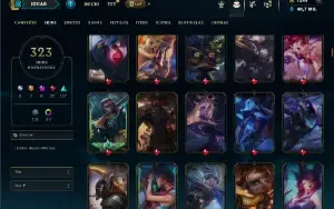 Diamante 4 com TODOS os champs e 323 Skins + 6 Prestigios