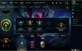 Conta LoL Platina 4 (TFT) Gold 2 (SOLO/DUO) 75 skins