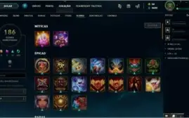 Conta LoL Platina 4 (TFT) Gold 2 (SOLO/DUO) 75 skins