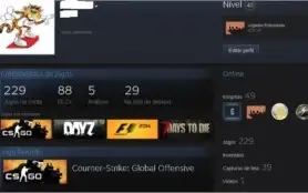 Conta Steam 6 Anos 229 jogos Level 40