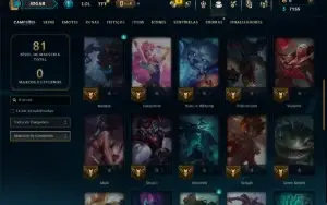 Unranked com 40 Champs e 9 Skins