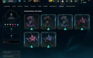 Unranked com 40 Champs e 9 Skins