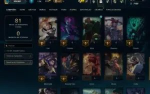 Unranked com 40 Champs e 9 Skins