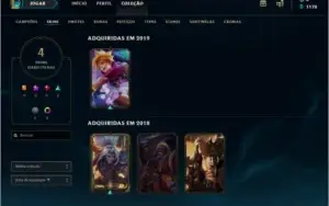 Conta LvL 75 Gold 4 Solo/Duo + 2 Skins Épicas e 51 Campeões