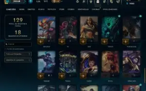 Unranked com 60 Champs e 22 Skins
