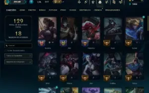 Unranked com 60 Champs e 22 Skins
