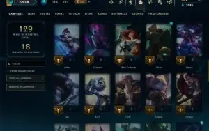 Unranked com 60 Champs e 22 Skins