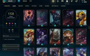Conta ouro 4 com TODOS os champs e 158 Skins + 2 Prestigio