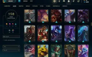 Conta ouro 4 com TODOS os champs e 158 Skins + 2 Prestigio