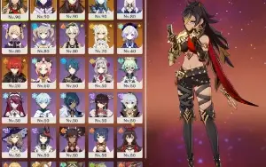 AR 56 com Dehya C1+ Shogun Raiden + Hutao + Eula