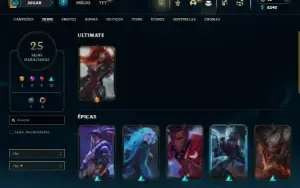 Platina 2 com 40 Champs e 25 Skins + 35 Espolios