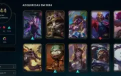Vendo conta MAIN de LoL com 444 skins