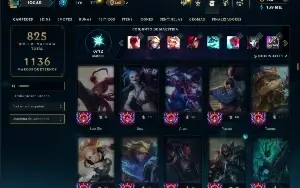 Prata 4 com TODOS os champs e 154 Skins + 3 Raras