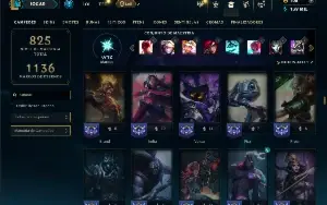 Prata 4 com TODOS os champs e 154 Skins + 3 Raras