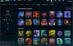 Conta platina 3 league of legends main jg