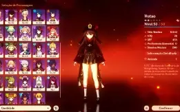 Conta Hu Tao+Ayaka+Eula+Kazuha+Maremoto da Lua de Futsu