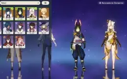 AR25 - Yelan +BIS+ Hutao +Tighnari + Ningguang C6 com oraçao