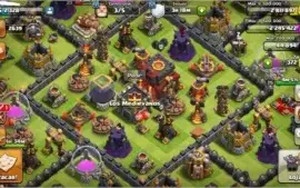 clash of clans cv10 tropas full rei 23 e rainha 25