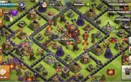 clash of clans cv10 tropas full rei 23 e rainha 25