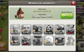 clash of clans cv10 tropas full rei 23 e rainha 25