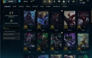 Ouro 3 com 45 Champs e 6 Skins + 3 Espolios