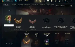 Ouro 3 com 45 Champs e 6 Skins + 3 Espolios