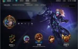 Conta Lol Gold V - 95 Campeões + 92 Skins + 16 Páginas Runas